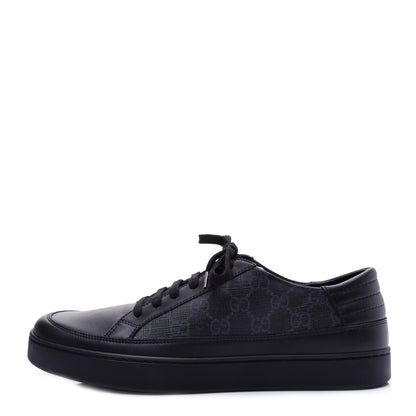 Gucci GG Supreme Monogram Mens Low Top Sneakers 9.5 Black 1 of 13