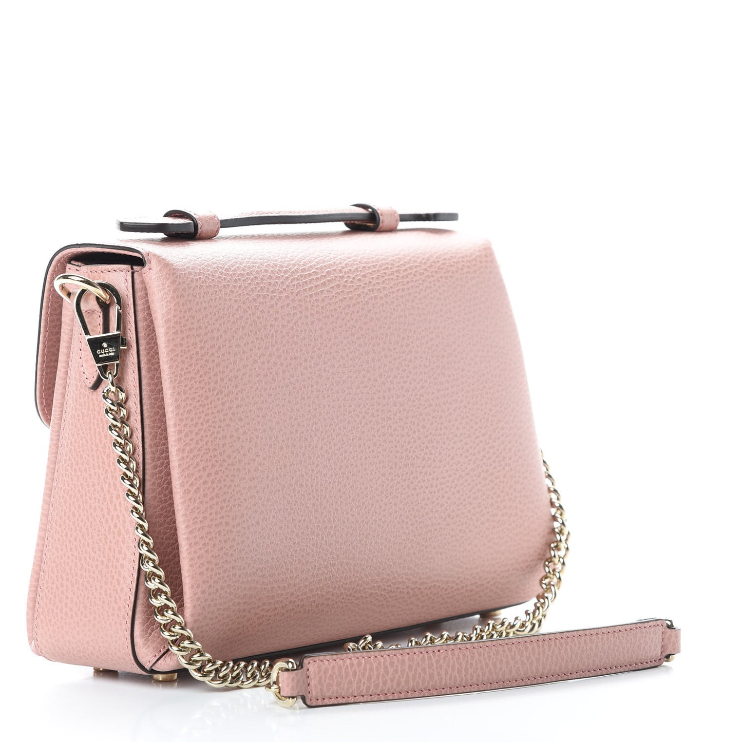 Dollar Calfskin Interlocking G Top Handle Shoulder Bag Soft Pink