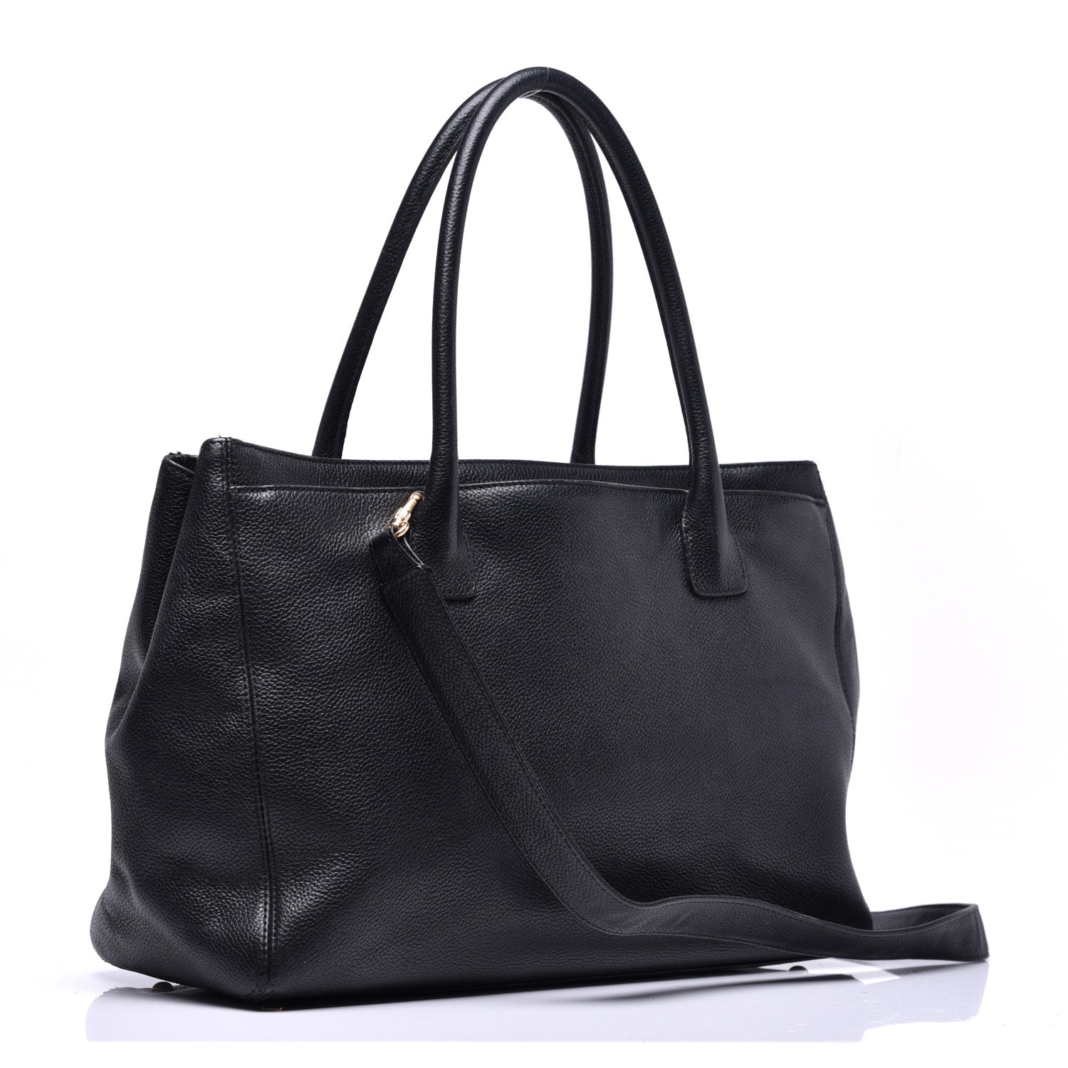 Chanel Calfskin Cerf Executive Shopper Tote Black 4 of 10
