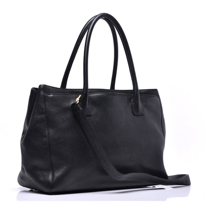 Chanel Calfskin Cerf Executive Shopper Tote Black 4 of 10
