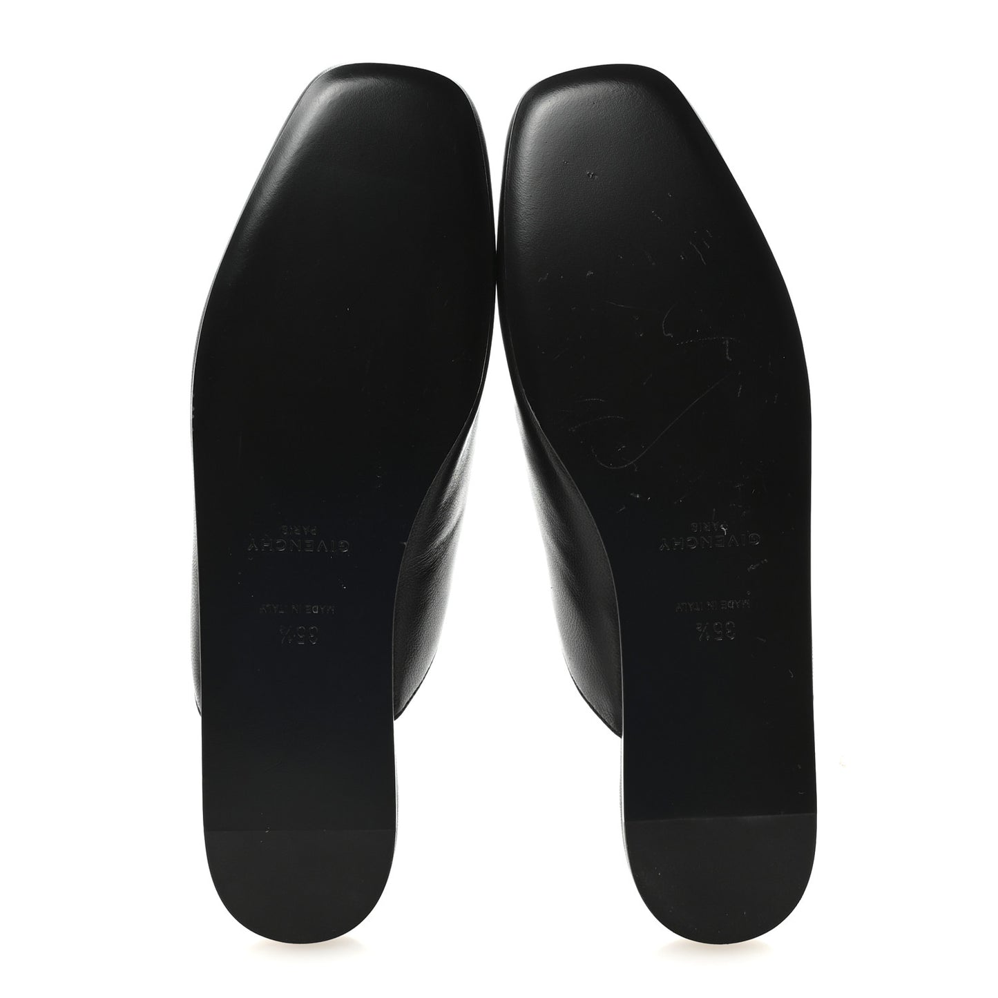 Calfskin Dune Bedford Logo Mule Slides 35.5 Black