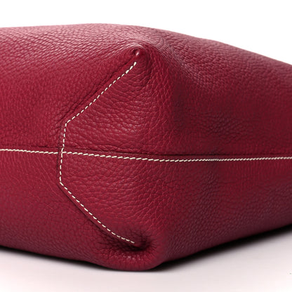 Hermes Taurillon Clemence Double Sens 36 Reversible Tote Rubis Rose Jaipur 15 of 16