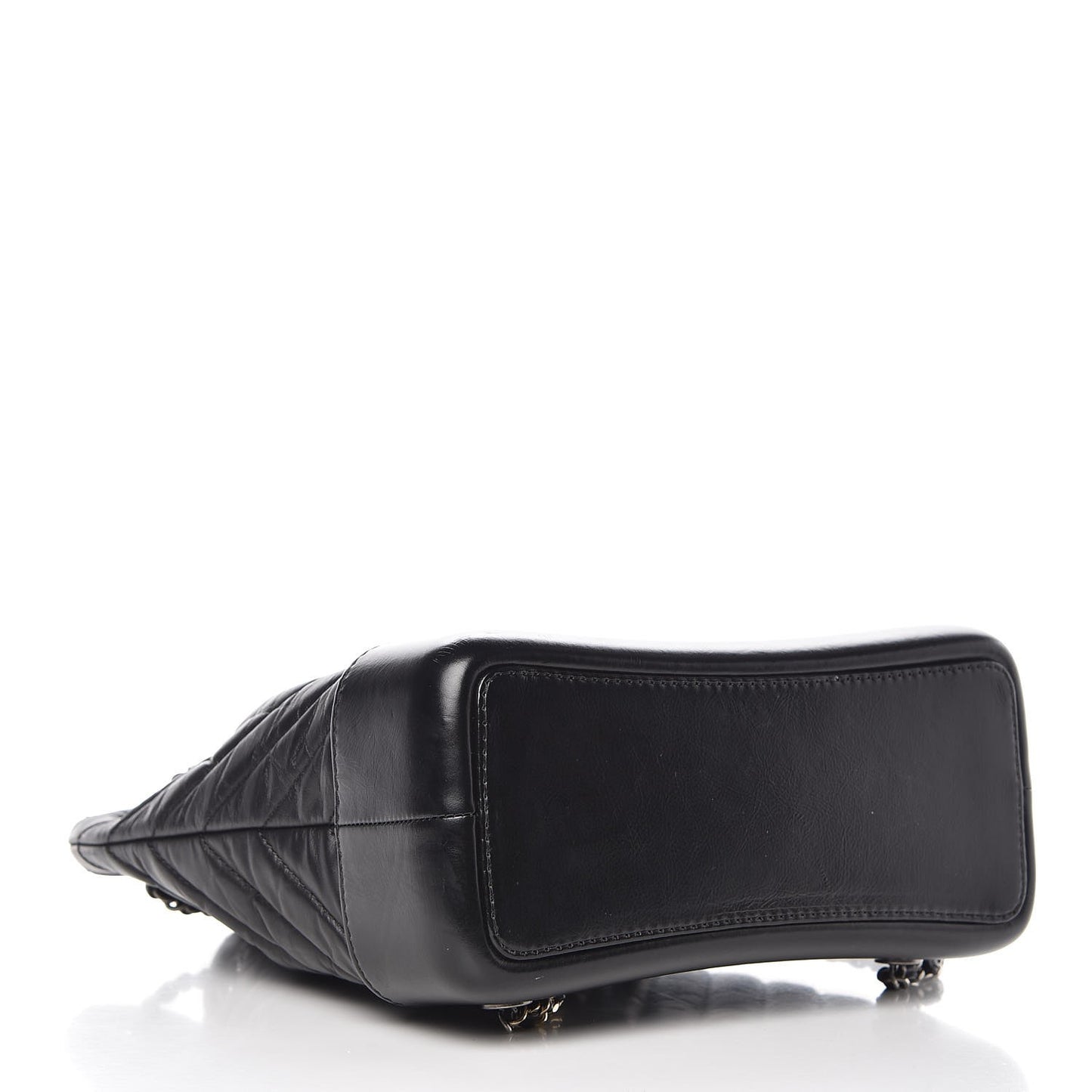Aged Calfskin Chevron Quilted Small Gabrielle Backpack Black