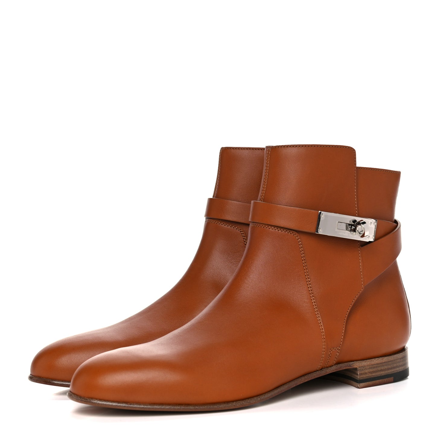 Calfskin Neo Ankle Boots 39 Naturel