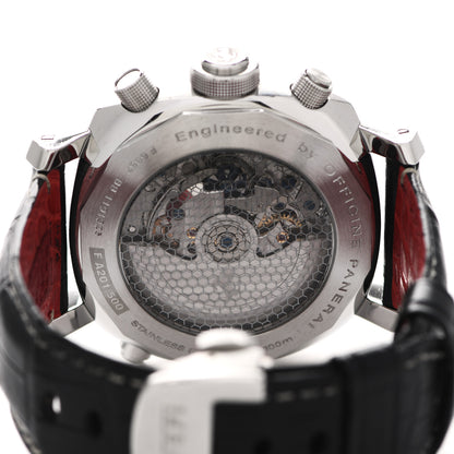 Panerai Stainless Steel Alligator 45mm Ferrari Granturismo Rattrapante Automatic Watch Black FER00005 4 of 5