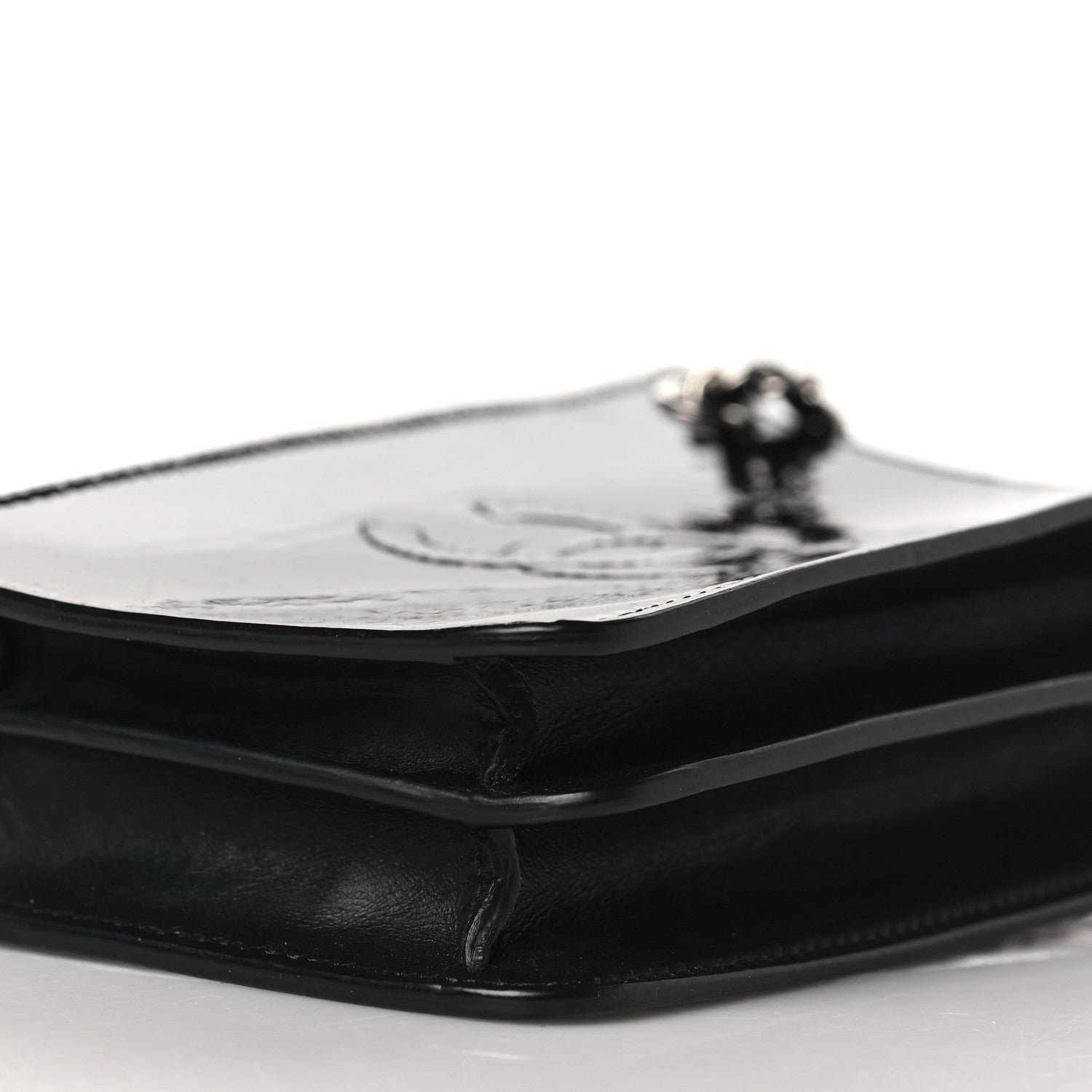 Chanel Patent CC Phone Holder Crossbody Black 9 of 10