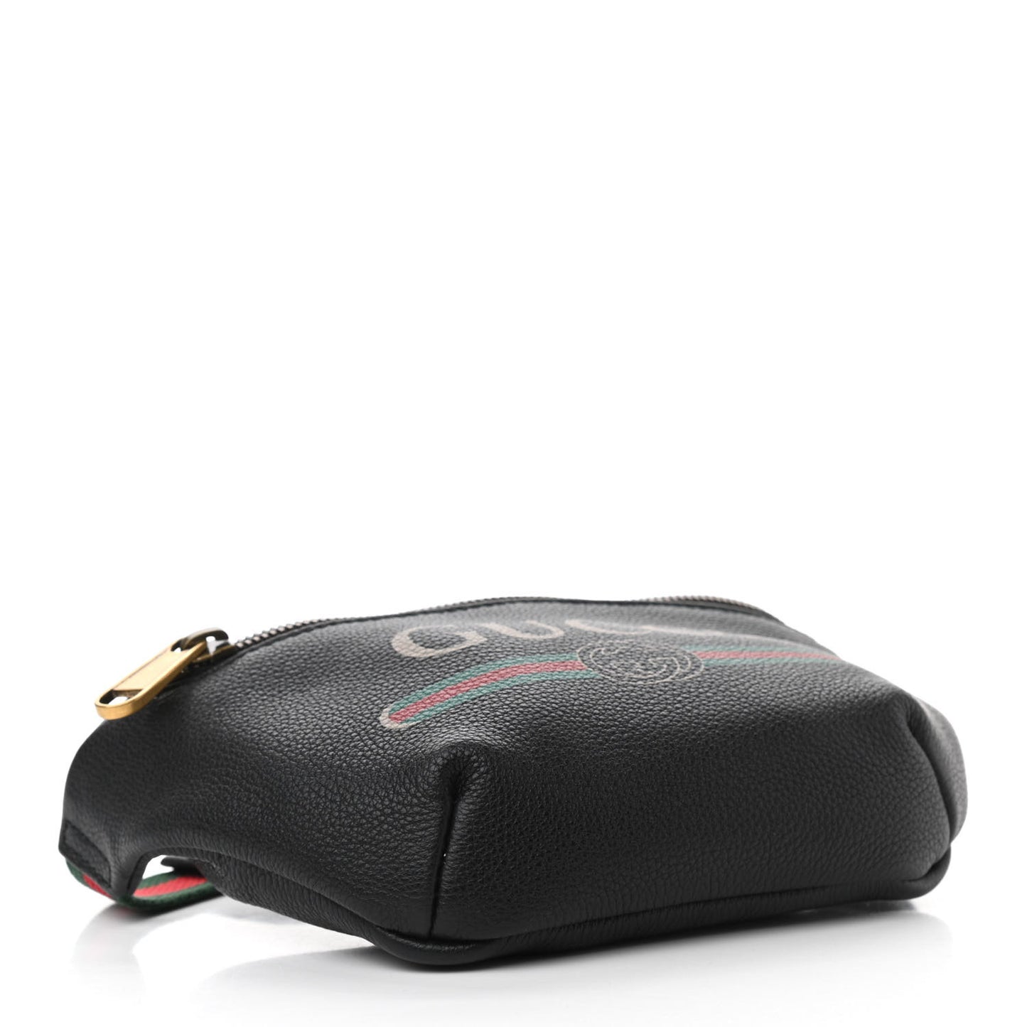 Grained Calfskin Small Logo Belt Bag Black