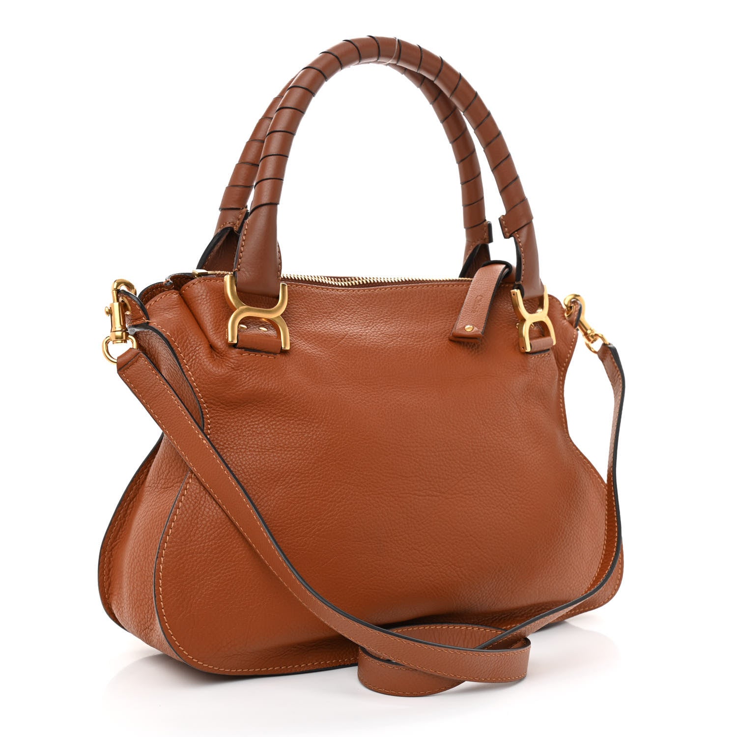 Chloe Calfskin Medium Marcie Satchel Tan 3 of 9
