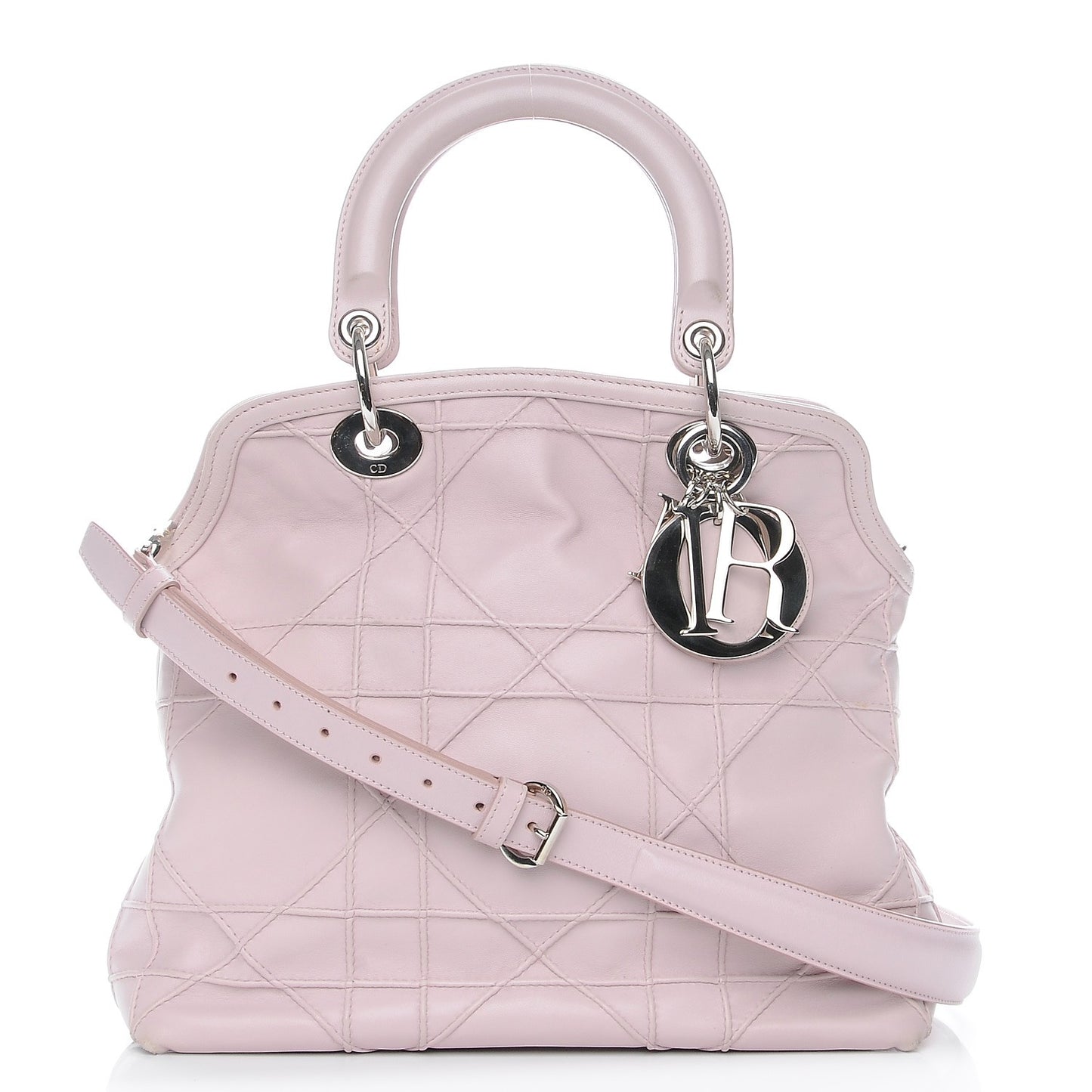 Lambskin Cannage Medium Granville Tote Pink