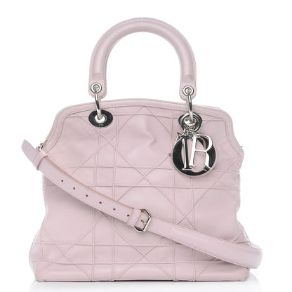 Christian Dior Lambskin Cannage Medium Granville Tote Pink 1 of 10