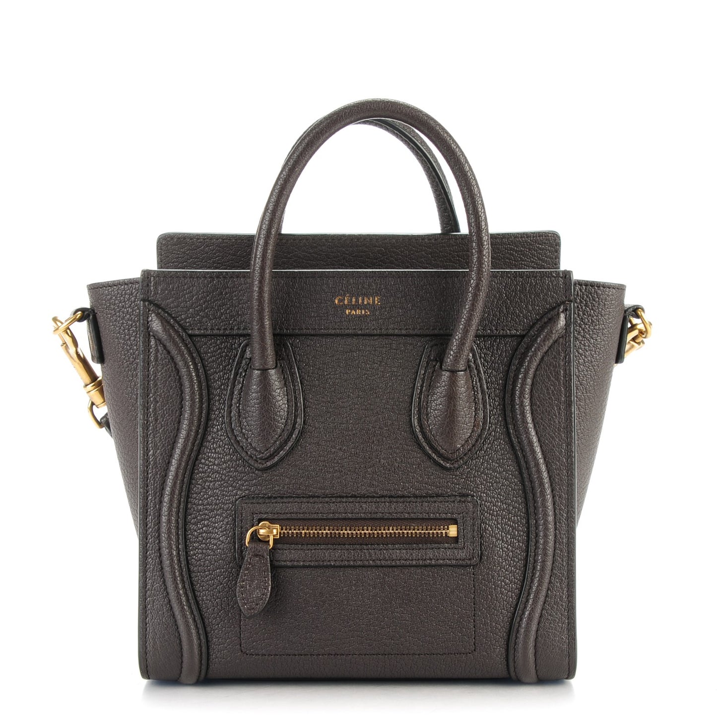 Goatskin Nano Luggage Dark Taupe