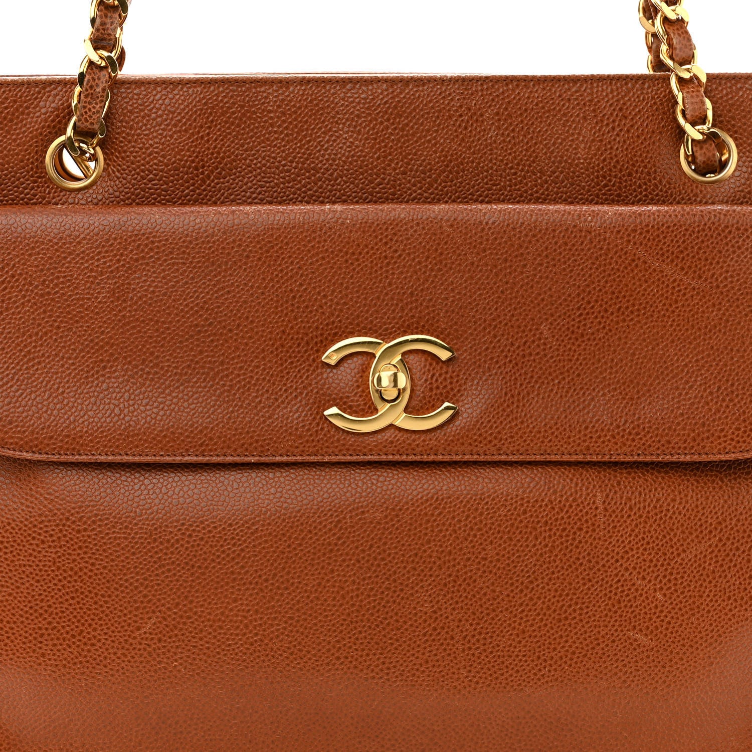 Chanel Caviar Flap Shoulder Bag Brown 9 of 15