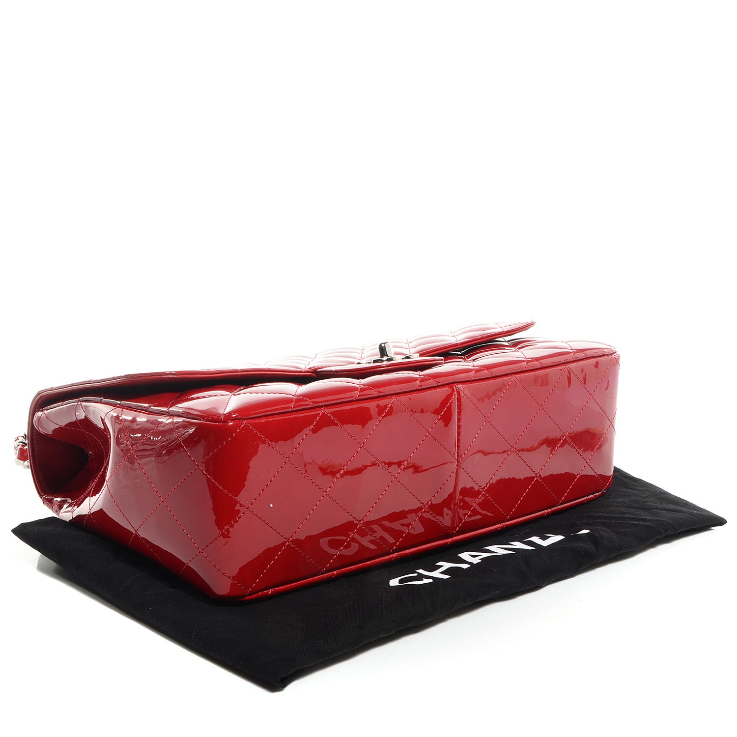 Chanel Patent Jumbo Single Flap Red 4 of 8