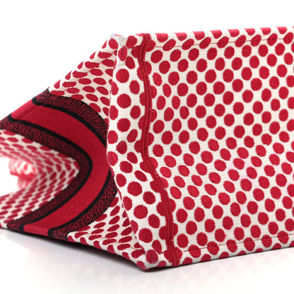 Christian Dior Canvas Medium DiorAmour Dots Book Tote Red 7 of 9
