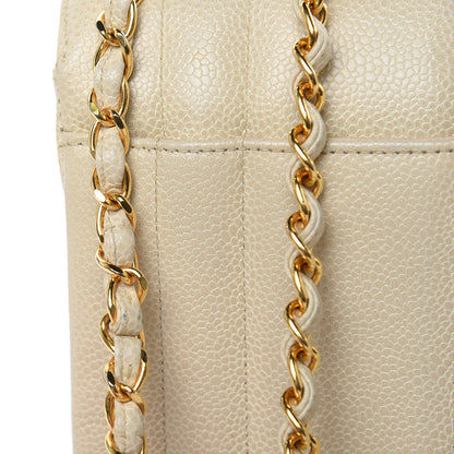 Chanel Caviar Vertical Quilted Small Single Flap Beige 18 of 19