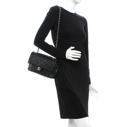 Chanel Lambskin Quilted Medium Double Flap Black 2 of 13