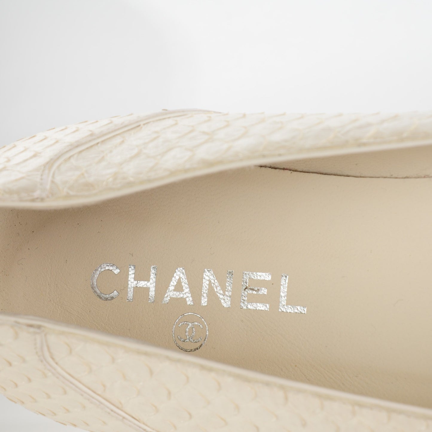 Python CC Ballerina Flats 38.5 Ivory