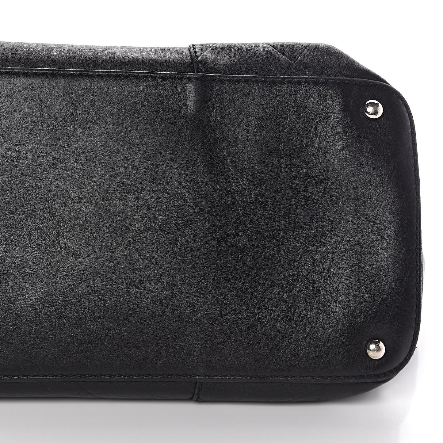Calfskin Chevron CC All Day Long Tote Black