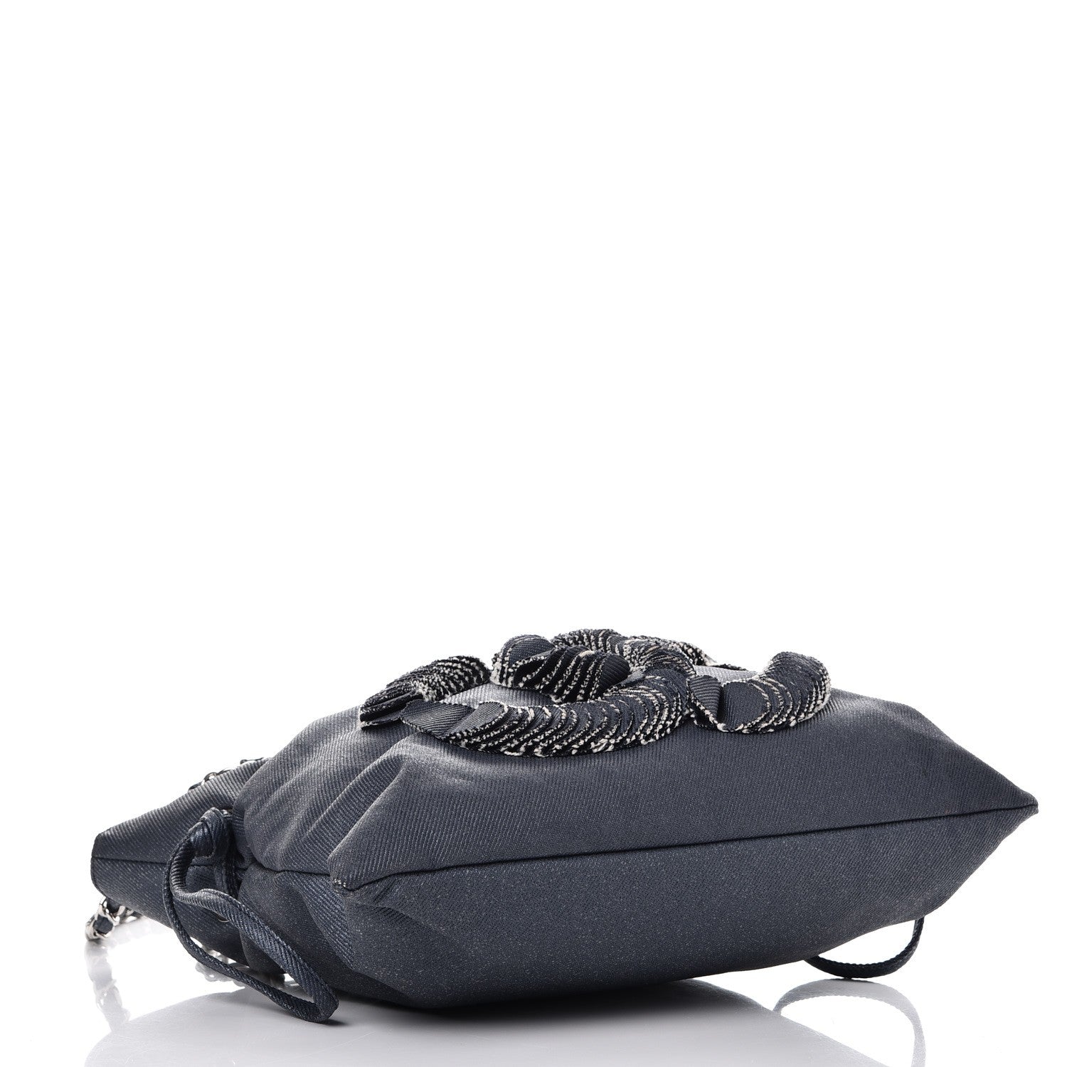 Chanel Denim Small CC Discus Tote Blue 4 of 7