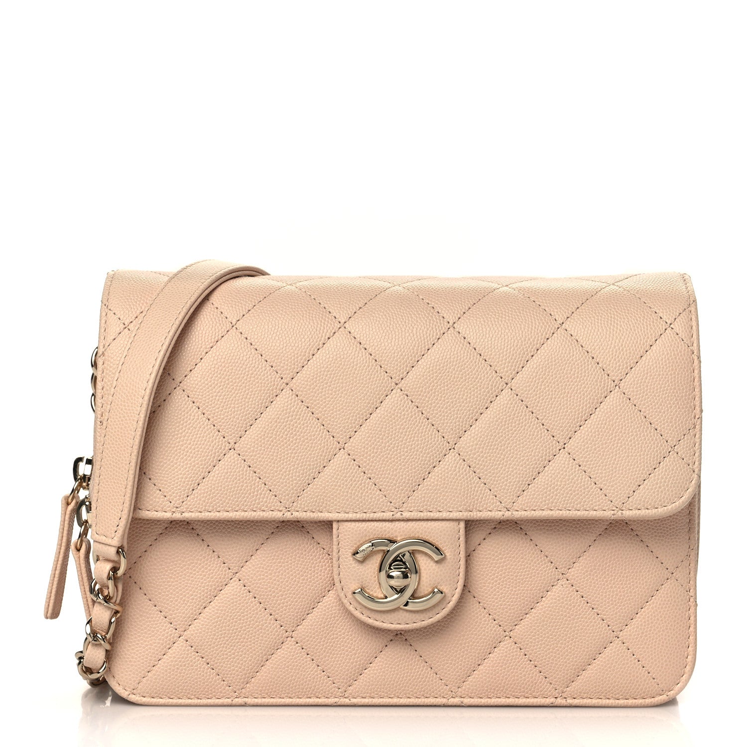 Chanel Caviar Quilted Large Like A Wallet Flap Light Beige 1 of 10