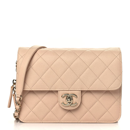 Chanel Caviar Quilted Large Like A Wallet Flap Light Beige 1 of 10