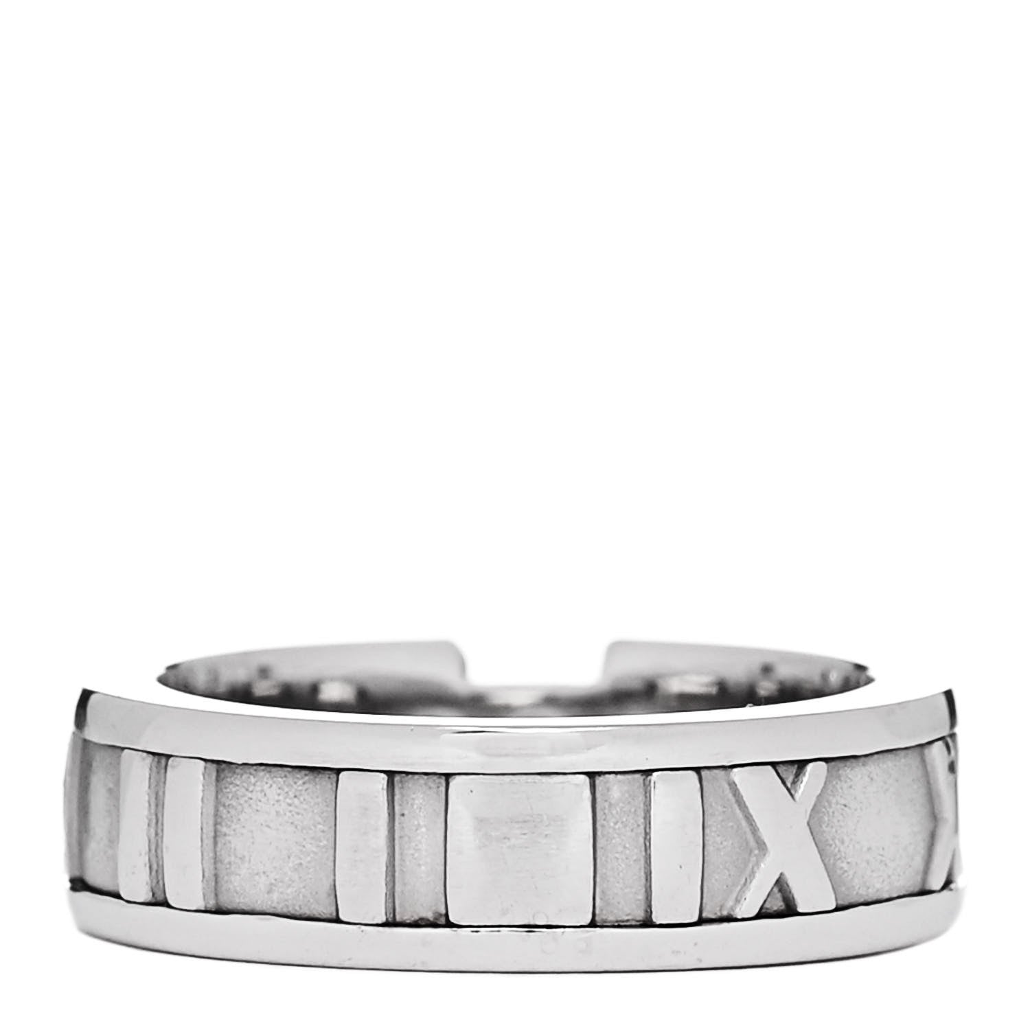 Tiffany 18k White Gold Diamond Atlas Ring 46 3.75 3 of 4