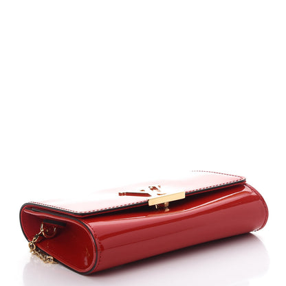 Louis Vuitton Patent Calfskin Chain Louise PM Rouge 4 of 8