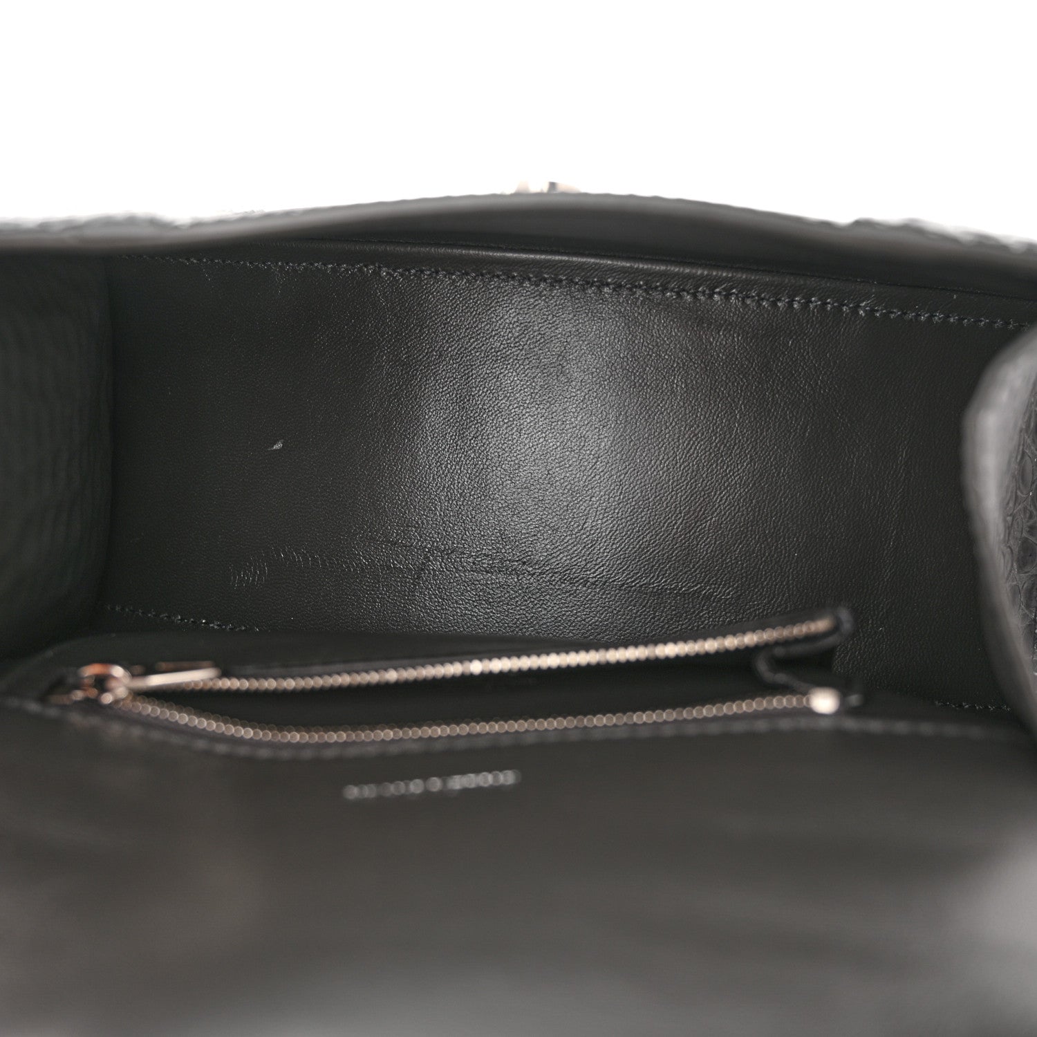Balenciaga Shiny Calfskin Crocodile Embossed Small Hourglass Top Handle Bag Dark Grey 6 of 13