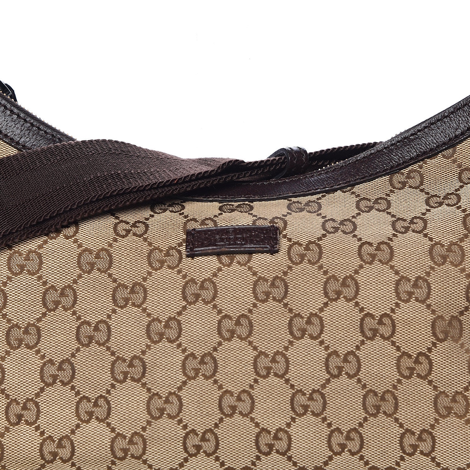 Gucci Monogram Medium Half Moon Hobo Dark Brown 15 of 15