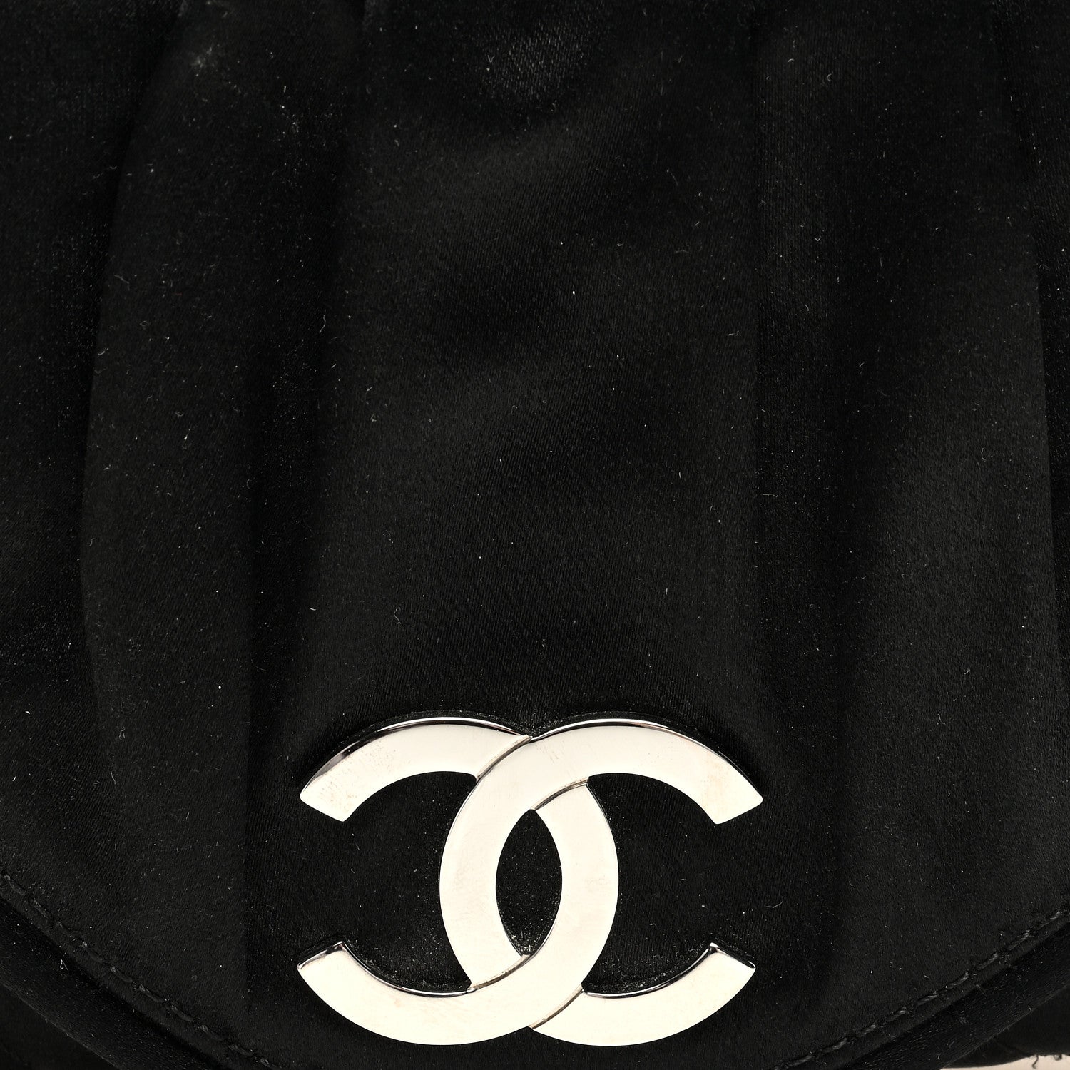 Chanel Satin Quilted Flap Clutch Clutch Black 8 of 10