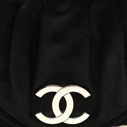 Chanel Satin Quilted Flap Clutch Clutch Black 8 of 10