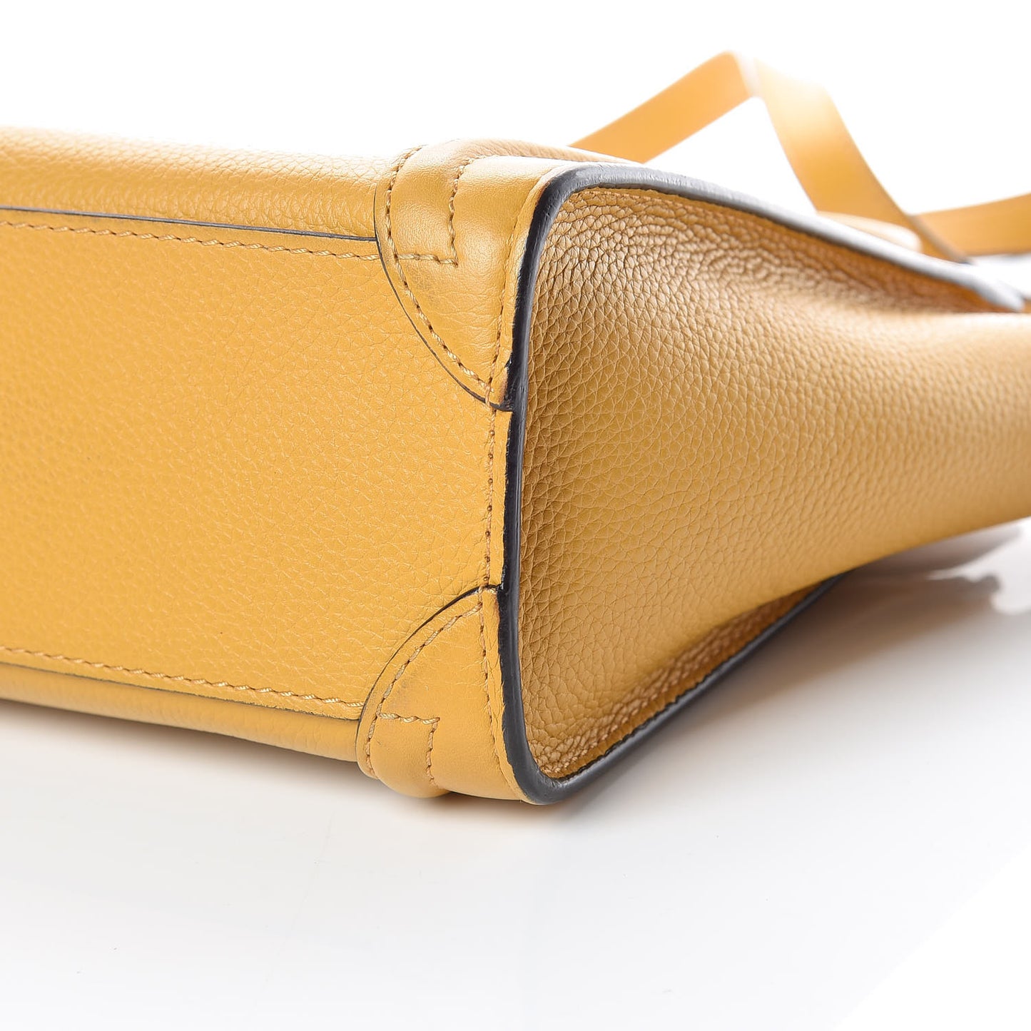 Drummed Calfskin Nano Luggage Ocre