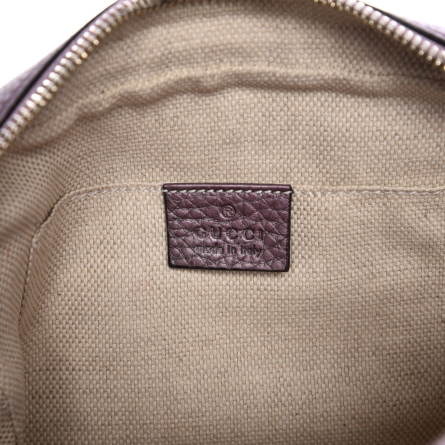 Gucci Metallic Pebbled Calfskin Small Soho Disco Bag Purple 6 of 7