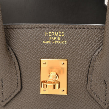 Hermes Epsom Birkin Sellier 25 Etain 6 of 11