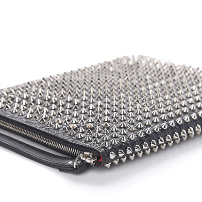 Christian Louboutin Metallic Calfskin Spiked IPad Case Black 5 of 8