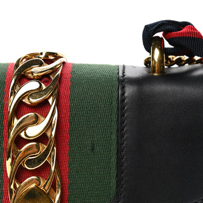Gucci Calfskin Mini Sylvie Chain Shoulder Bag Black 7 of 7