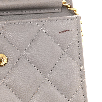 Chanel Caviar Quilted Miss Coco Clutch With Chain Grey 14 of 16