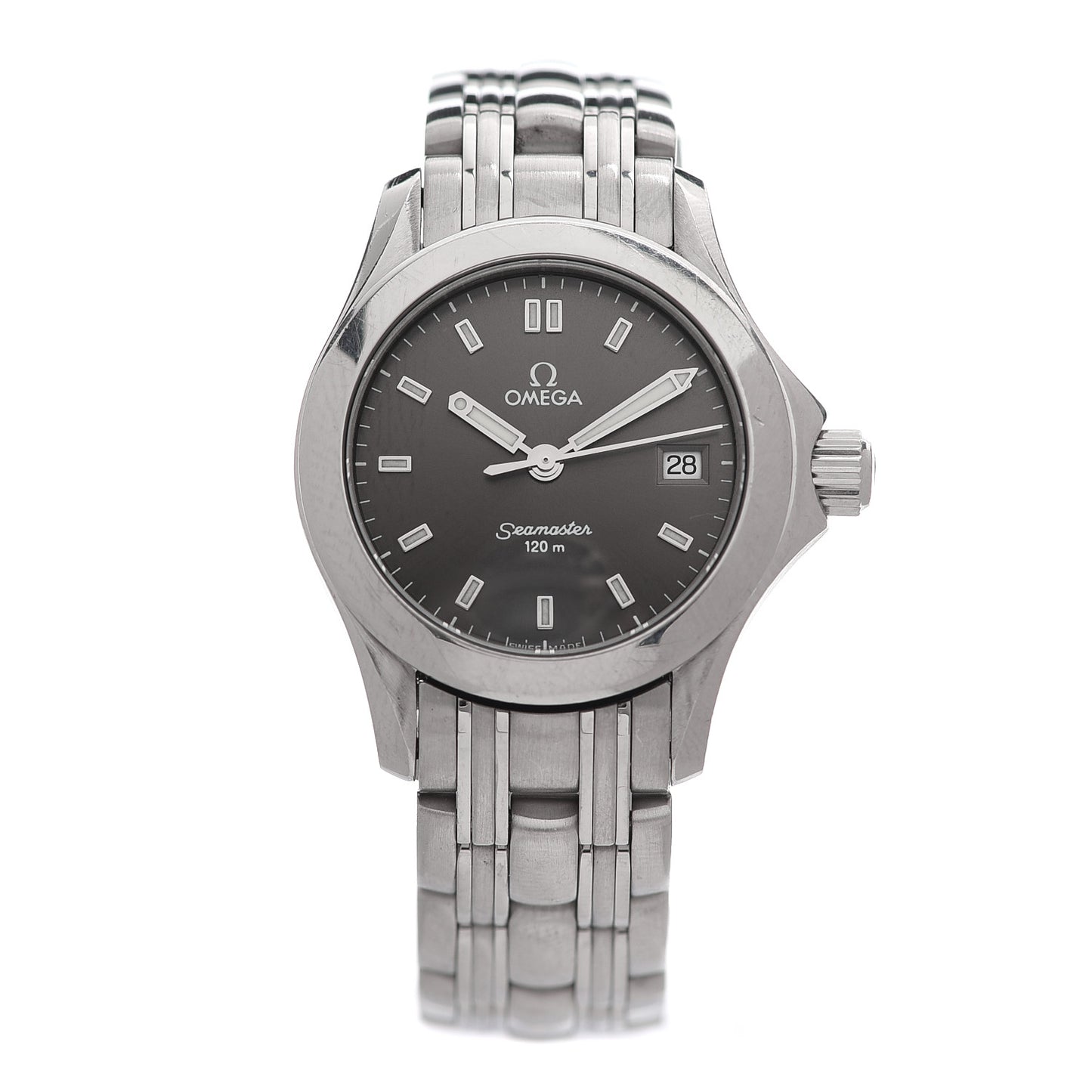 Stainless Steel 28mm Seamaster Aqua Terra Quartz Watch Grey 2571.43
