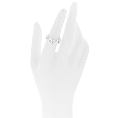 Hermes Sterling Silver PM Chaine d'Ancre Enchainee Band Ring 52 6 2 of 5