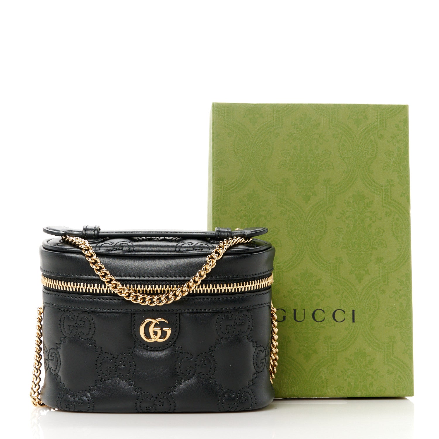 Gucci Calfskin GG Matelasse Mini Top Handle Bag Black 11 of 11