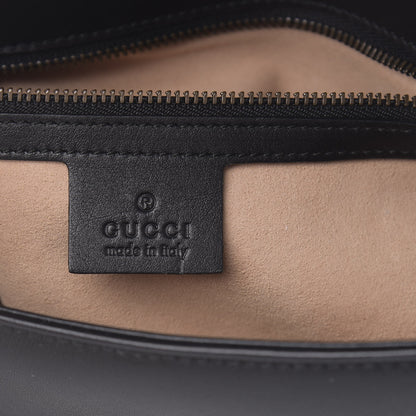 Gucci Calfskin Matelasse Small GG Marmont Shoulder Bag Black 6 of 10
