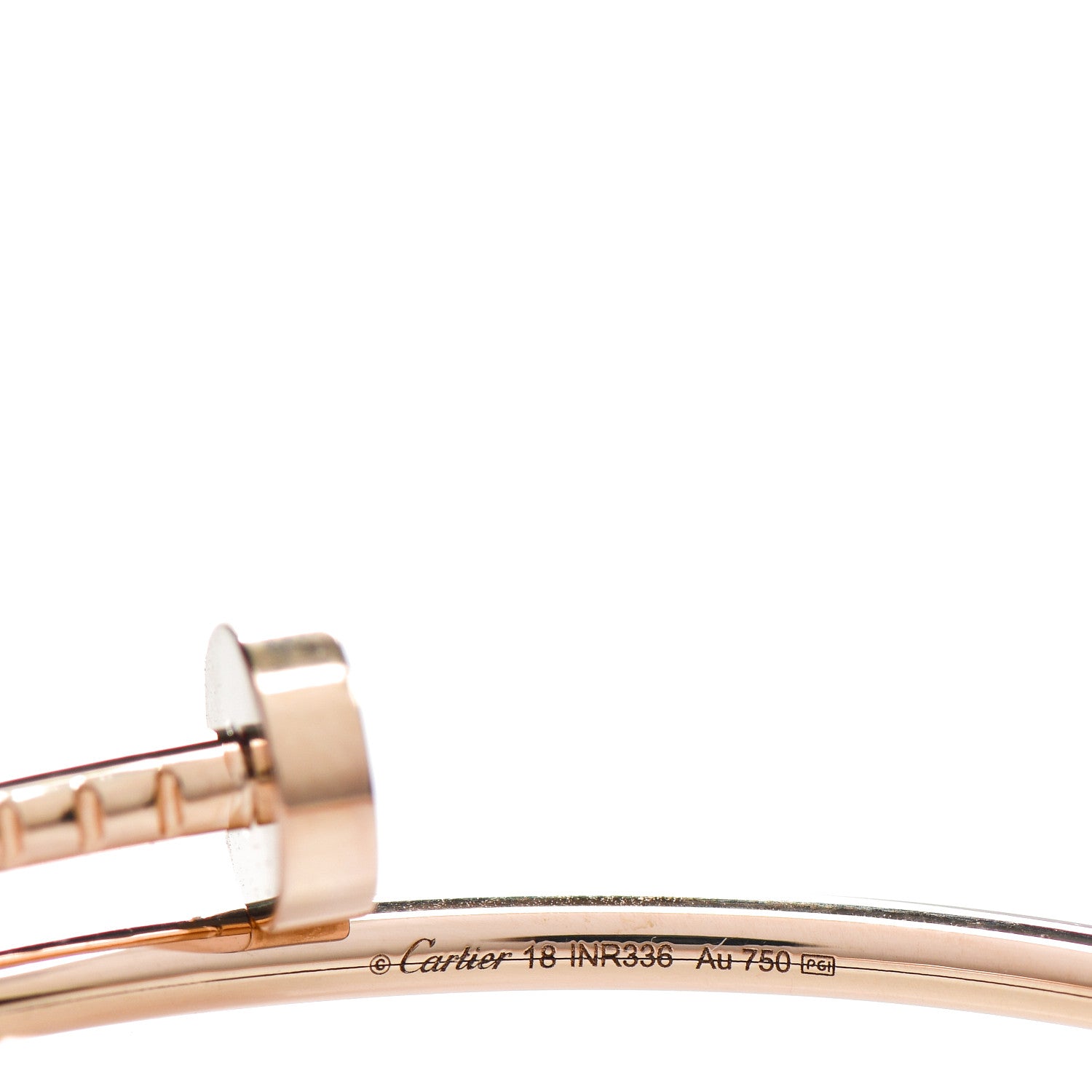 Cartier 18K Pink Gold Small Juste Un Clou Bracelet 18 3 of 4