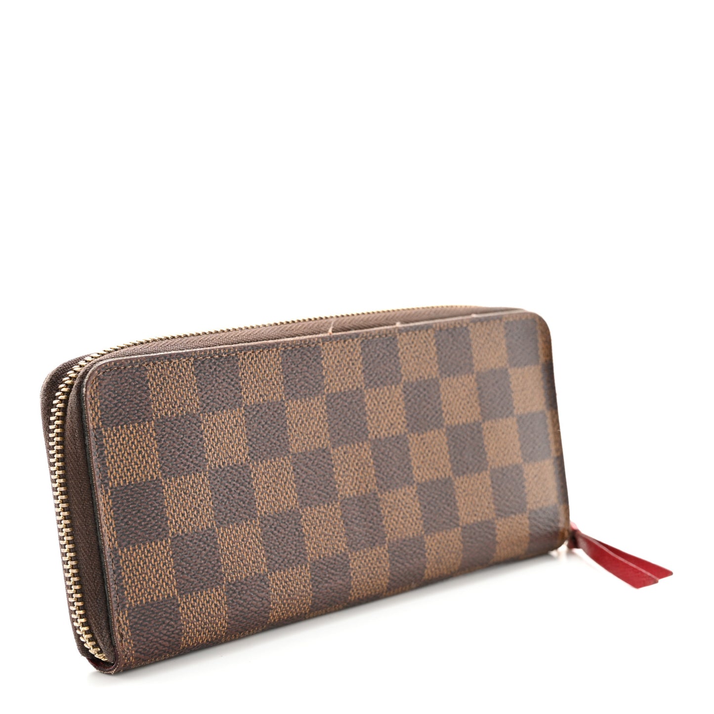 Damier Ebene Clemence Wallet Cherry