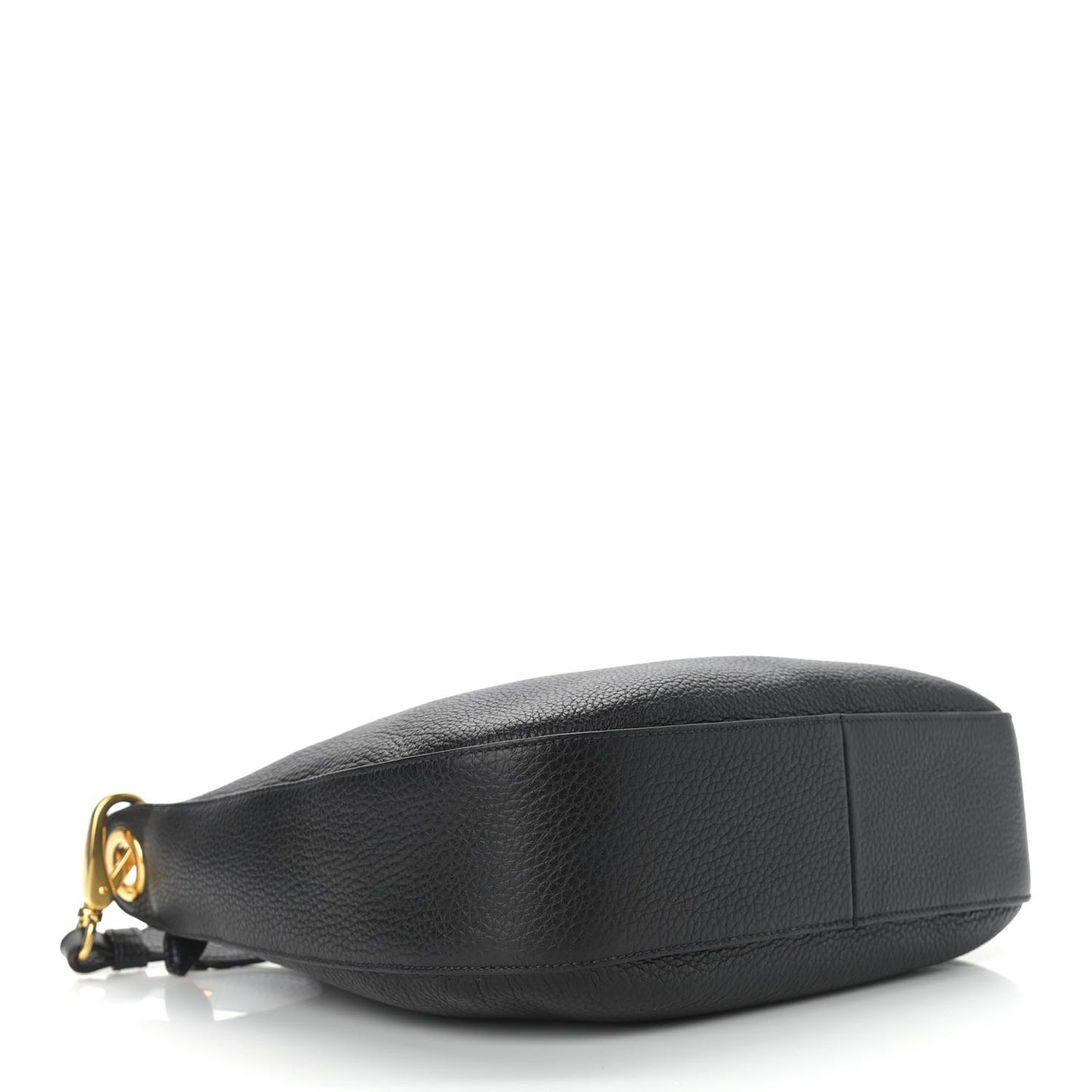 Vitello Phenix Zippered Messenger Hobo Black