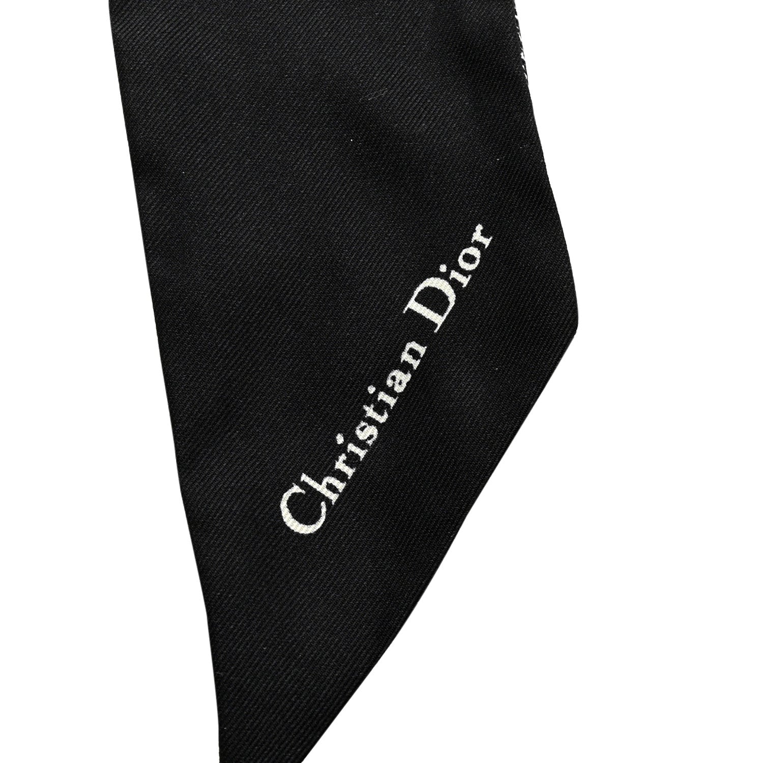 Christian Dior Silk Houndstooth Mitzah Scarf Black White 4 of 6
