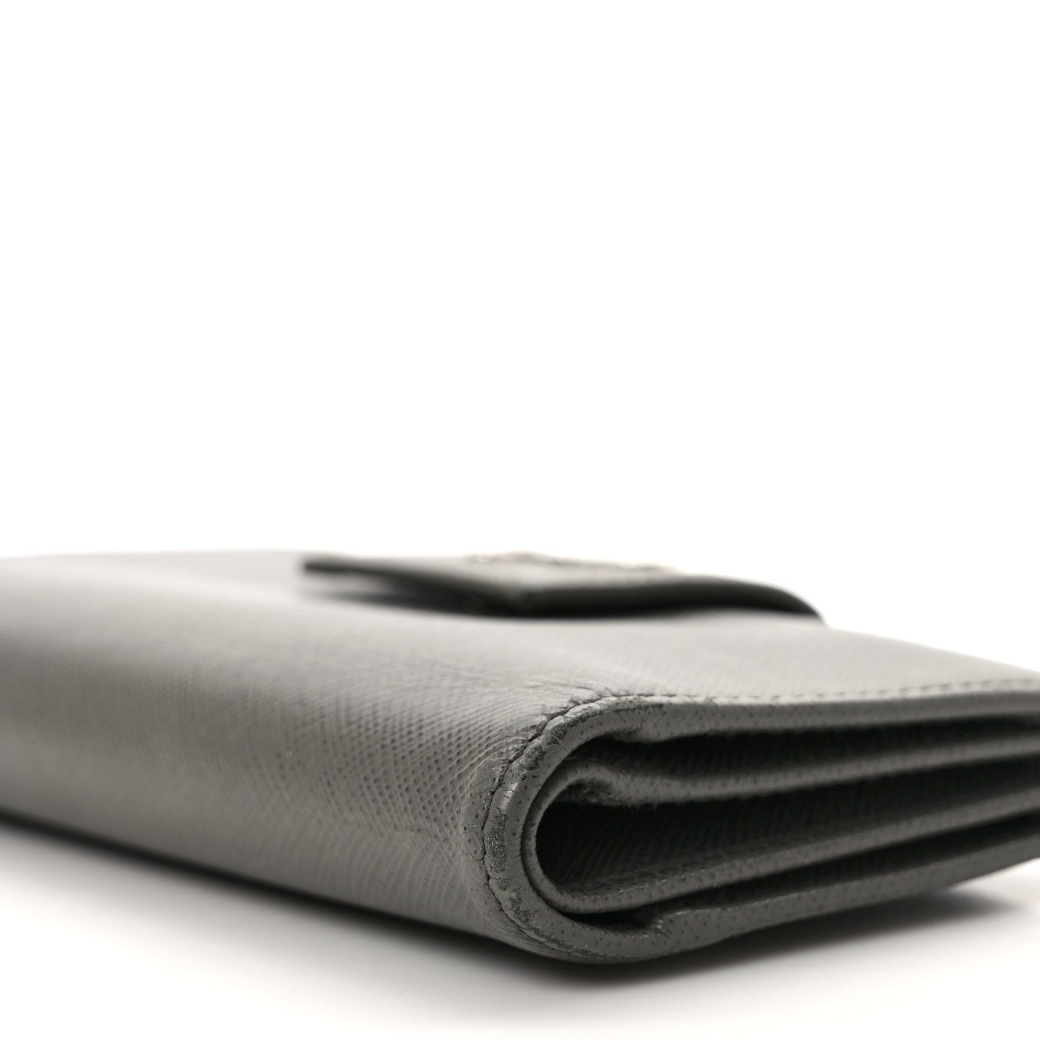 Prada Saffiano Metal Medium Wallet Grey 8 of 9