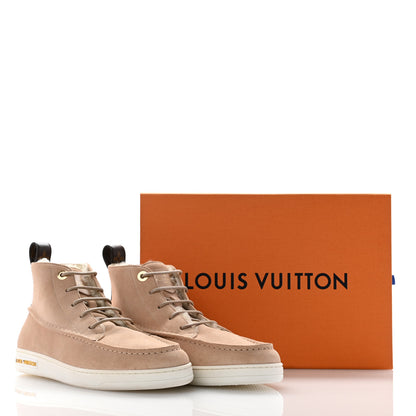 Louis Vuitton Suede Calfskin Minnea Sneaker Boot 38 Beige 10 of 10