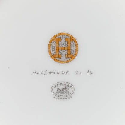 Hermes Porcelain Mosaique Au 24 Gold Breakfast Cup And Saucer Set Of 2 8 of 10