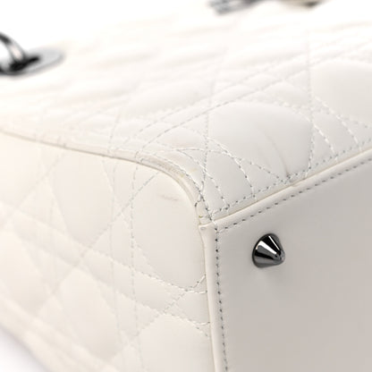Christian Dior Lambskin Cannage Medium Lady Dior White 8 of 18