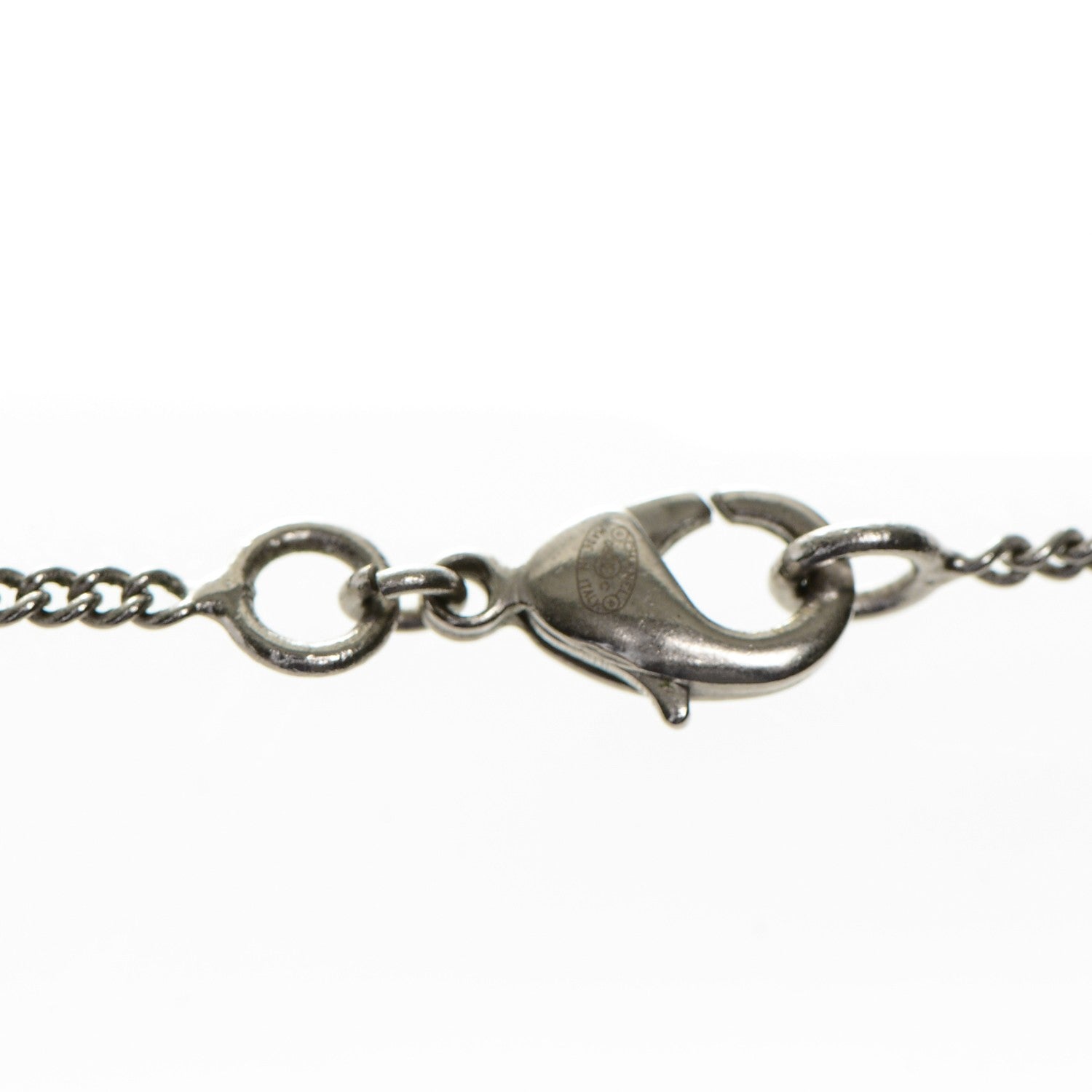 Chanel Crystal Serpent Snake Necklace Silver 5 of 5